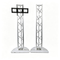 Support de totem en treillis d'aluminium portable pour éclairage DJ mobile, support de télévision plasma réglable en treillis à vendre