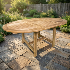 Oval Solid Wood Dining <b>Table</b> with Modern Design Waterproof Eco-Friendly Durable Construction 6-Seater Home Indoor Use OEM - Product Image 3