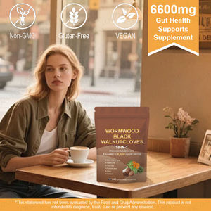 Cápsulas de Energía Natural Orgánica para Adultos, Marca Privada OEM, 18 en 1, 240 Cápsulas, con Artemisia, Nuez Negra y Clavo, Antioxidante - Product Image 4