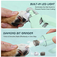 Cortauñas Eléctrico 2 en 1 para Mascotas con Amoladora, Recargable por USB-C, Tijeras de Bajo Ruido para Perros Pequeños, Medianos y Grandes
