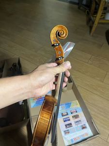 Violon de qualité supérieure de style antique avec des pièces en ébène flammé, niveau étudiant (SMV-11-01-03), fabriqué par un maître luthier - Product Image 5