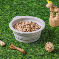 Bol pliable pour animaux de compagnie en plastique, bol à eau pliable portable pour chien avec mousqueton pour les voyages en plein air, le camping et la randonnée