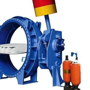 <span class=keywords><strong>Vanne</strong></span> papillon hydraulique à fermeture lente en fonte ductile à <span class=keywords><strong>double</strong></span> bride PN16 grande taille pour station de pompage <span class=keywords><strong>d</strong></span>'eau - Product Image 4