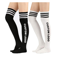 RJ-I-1020 Chaussettes cuissardes noires personnalisées