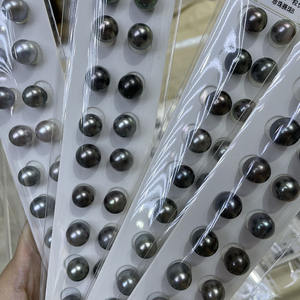 Ngọc trai Tahiti nước biển tự nhiên 10-11mm, hình tròn, hạt rời, cặp - Product Image 4