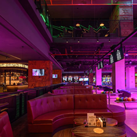 Ensemble de mobilier de restaurant moderne en cuir personnalisable, banquette semi-circulaire, mobilier commercial pour clubs
