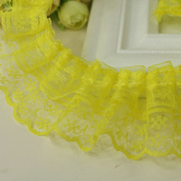Bordure en dentelle tissée en mélange de polyester à motif uni de 1,8 pouce (4,5 cm) pour vêtements, artisanat DIY, bijoux et accessoires de poupées
