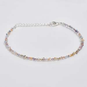 Pulsera Gemkora para mujer, mezcla de diamantes Herkimer, plata 925, joyería de cristal natural, uso diario, ajustable - Product Image 2