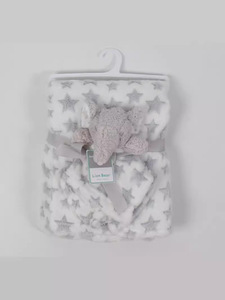 ชุดเครื่องนอนสำหรับเด็กทารกสำหรับฤดูหนาว ผ้าห่มนุ่มแบบฟลานเนล พร้อมของเล่นผ้าขนหนูแบบสวมใส่ได้ ผลิตด้วยเทคนิคการทอ - Product Image 2