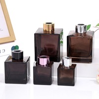50ml 100ml 150ml 200ml fabrication directe en gros diffuseur de roseau d'arôme de luxe diffuseur de bouteille d'aromathérapie en verre carré