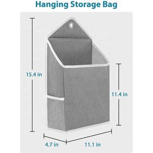 Wall Hanging Storage Bag Waterproof Hanging Organizer Bag for Bedroom Large Pocket Organizer <b>Basket</b> with Side Pocket - Product Image 5