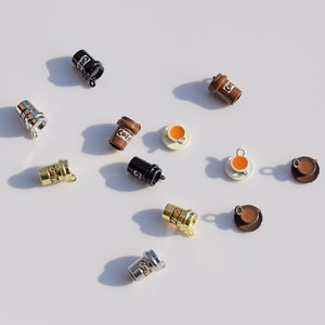 Coffee Cup Pendant Zinc Alloy Mixed Shapes For Earring Making DIY Jewelry Findings Middle Size GJ364 - Product Image 4