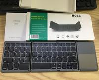 Clavier sans fil pliable B033 avec pavé tactile, mini clavier BT rechargeable pour Windows, tablette Android, ordinateur portable, travail, bureau