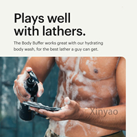 Logo personnalisé Tampon souple pour le corps Nettoyage en silicone de qualité supérieure Exfoliant Poignée ergonomique antidérapante Longue durée de vie Facile à nettoyer