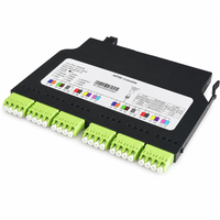 Module cassette MPO/MTP vers LC Duplex personnalisé 8F/12F/16F/24F OM3 OM4 OM5 pour câblage de rack de réseaux de centres de données à haute densité
