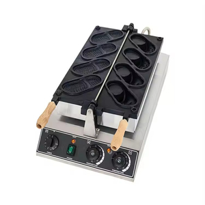 เครื่องทำวาฟเฟิลรูปทรง<span class=keywords><strong>รองเท้า</strong></span> ใช้ไฟฟ้าและแก๊ส สำหรับ<span class=keywords><strong>ครัว</strong></span>เชิงพาณิชย์ 4 ช่อง เหมาะสำหรับร้านกาแฟขนาดเล็ก ร้านขายของที่ระลึก ร้านอาหาร และโรงแรม - Product Image 1