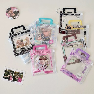Corea moda estilo diseño personalizado Pvc cremallera bolsa Tranperant caramelo bolsa foto tarjeta caso Kpop Photocard titulares - Product Image 6