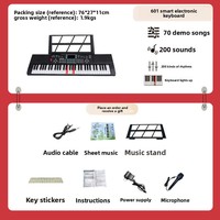 High Quality Portable 61 Keys Digital Keyboard Instrument for Piano Beginners New Model Electronic Organ