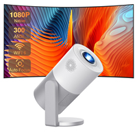 Projecteur LED LCD CR50 1080P 4K à marque privée, Android 9, haut-parleurs intégrés, 3000 lumens, design portable, home cinéma, utilisation en extérieur