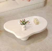 Table basse moderne de luxe en forme de nuage avec rangement pour salon, chambre, hôtel ou appartement – Mobilier de réunion