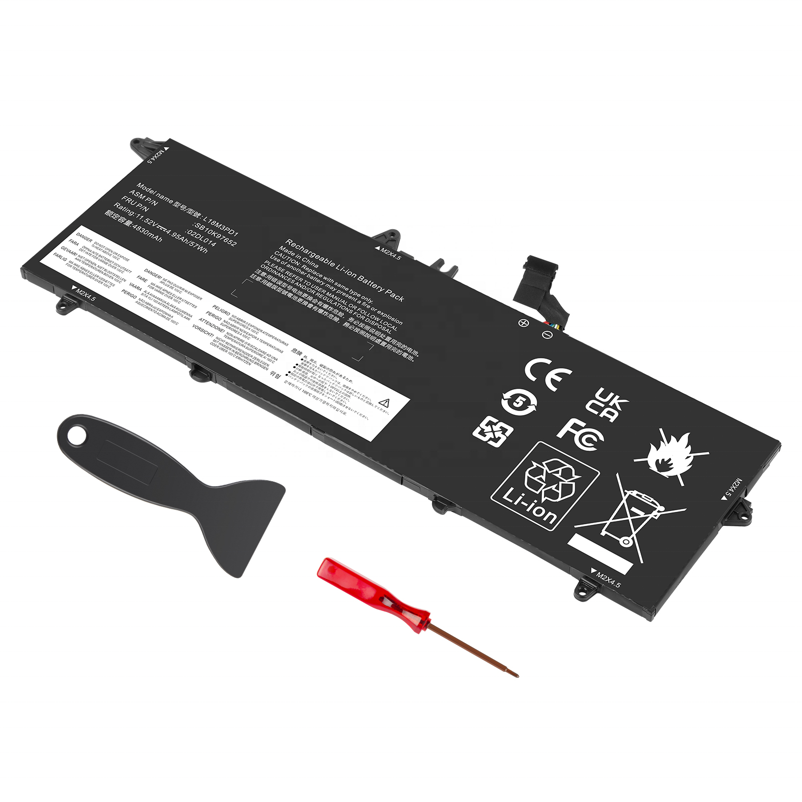 Batteria Compatibile L18M3PD1 Per Lenovo ThinkPad T490s/T495s/T14s - 57Wh 11.52V
