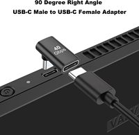 Adaptateur USB-C Premium 100W, prolongateur DC 90° mâle-femelle pour transfert de données audio/vidéo pour Nintendo Switch, ordinateurs portables, tablettes, téléphones