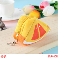 Porte-clés en peluche 3D super doux, fruits de dessin animé (pastèque, kiwi, orange, fruit du dragon), breloque de sac, cadeau pour enfants