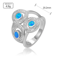Bague en argent sterling 925 d'inspiration hellénique avec un éclat irisé et des détails de fabrication de clé grecque