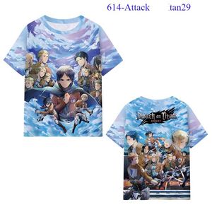 36 Diseños de Camisetas de Anime de Shingeki No Kyojin, Mikasa Ackerman, Rivaille, en Material de Seda de Leche, para Mujeres, Hombres y Niños - Product Image 3