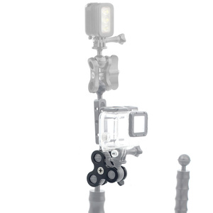FEICHAO Bola de aleación de aluminio abrazadera de buceo soporte Cámara subacuática accesorios de fotografía para <span class=keywords><strong>Gopro</strong></span> para Insta360 para DJI Action - Product Image 5