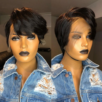 Perruque Courte Bob Afro Frisée Kinky 13x4x1 en Cheveux Humains Pré-Pluckée avec Raie en T, Perruque Courte Bob HD en Cheveux Humains Ondulés Péruviens