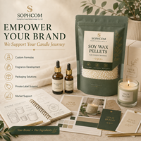 Envío Gratuito, Cera de Soja Orgánica Natural 444 de Bajo Punto de Fusión, Perlas de Cera de Soja Perfumadas, Cera de Soja Granulada para Hacer Velas
