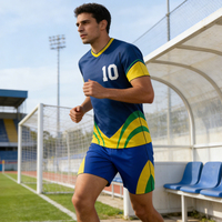 Camiseta de Fútbol Sublimada de Alta Calidad, Ajustada, Antiarrugas, Personalizada, Uniforme Duradero para Club Deportivo