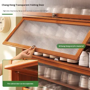 <span class=keywords><strong>Scarpiera</strong></span> Alta in Bambù <span class=keywords><strong>per</strong></span> Ingresso, Ultra-Sottile, Multistrato, Design Moderno, Portascarpe <span class=keywords><strong>per</strong></span> Uso in Corridoio - Product Image 4