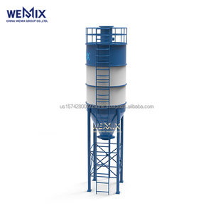 50T Silo de cemento entero Q235 silo de cemento de acero al carbono para mezclador Planta dosificadora de hormigón - Product Image 1
