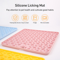 Tapis de lécher à alimentation lente non toxique, silicone pur à 4 sections avec base d'aspiration pour le soulagement de l'anxiété des chiens, logo personnalisé