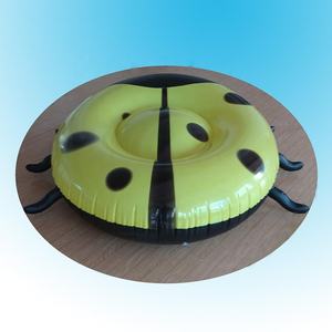 Jouet gonflable de piscine en forme de coccinelle jaune, en plastique, pour l'extérieur - Product Image 2