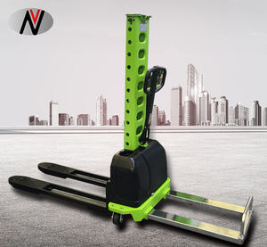 Apilador de carga automática Plataforma pequeña Carretilla elevadora de acero inoxidable Elevador de tijera Apilador de paletas eléctrico de 500kg - Product Image 5