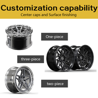Rines Forjados Personalizados de Fibra de Carbono de 17 18 19 20 21 22 23 24 25 26 Pulgadas 5X114.3 con Diseño Multirradio para Mercedes BM Audi SUV Lamborghini