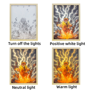 Nhân vật Anime LED ánh sáng ban đêm hình ảnh khung Acrylic USB có thể sạc lại mờ tường nghệ thuật trở lên bóng râm cho phòng ngủ ứng dụng - Product Image 3