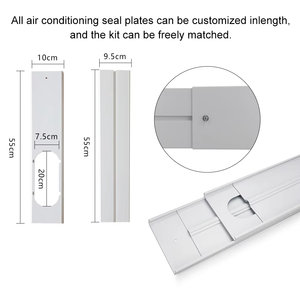 Kit de climatisation mobile en promotion, 2 pièces, kit d'étanchéité de fenêtre pour climatiseur à embout plat de 21,65 pouces, longueur réglable - Product Image 5