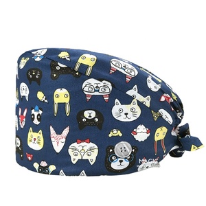 Accesorios médicos para instalaciones sanitarias, gorra de enfermera, sombrero de trabajo médico <span class=keywords><strong>con</strong></span> botón, exfoliante quirúrgico Unisex - Product Image 2