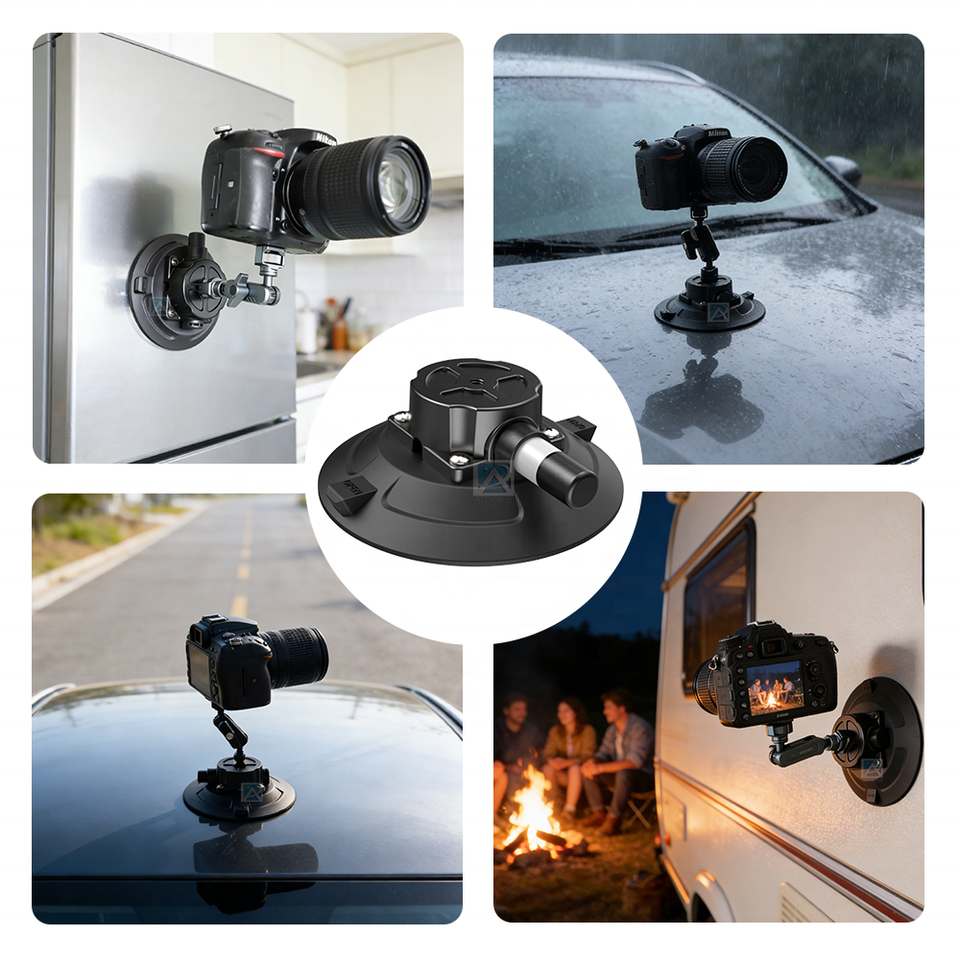 Altowell AT-AP600 6-Inch Vacuum Suction Cup for Wall and Car Mount - Aluminum Alloy Screw Holder Bra