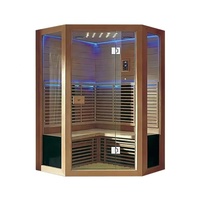 Sauna Mini Kayu Solid Berkualitas Tinggi untuk 1-2 Orang, Ruang Uap Dalam Ruangan, Desain Modern Prefabrikasi, Terapi Inframerah, Kontrol Komputer