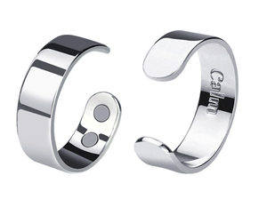 새로운 바이오 마그네틱 링 테라피 클래식 316L 스테인레스 스틸 안티 코골이 링 개인 건강 체중 조절 웨딩 쥬얼리 - Product Image 5