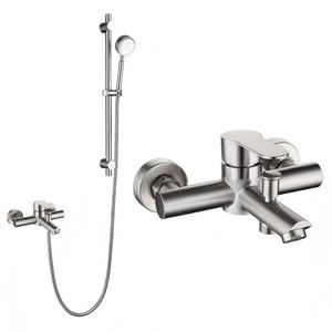 Rond poli mural salle <span class=keywords><strong>de</strong></span> bain <span class=keywords><strong>baignoire</strong></span> douche robinets Simple pressurisé haut jet douche ensemble - Product Image 4