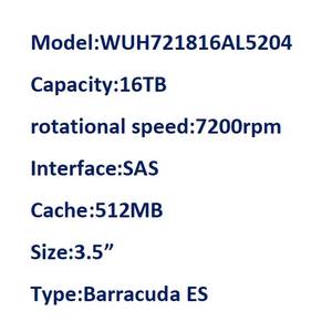 Disque dur mécanique pour serveur 16 To de qualité professionnelle, à hélium, HC550 SATA 7200 tr/min, 512 Mo CMR, vertical, 3,5 pouces WUH721816ALE6L4 - Product Image 3