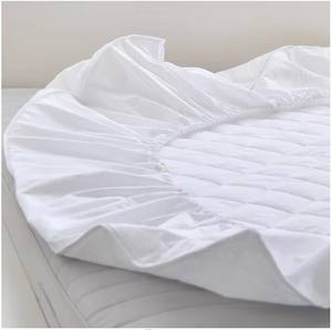 Funda de colchón de poliéster blanco más vendida para proyectos de Hotel Protector acolchado de múltiples agujas para colchones de cama de dormitorio - Product Image 2