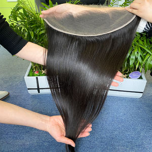 Extensions brésiliennes de cheveux humains purs et vierges, nœuds blanchis, fermeture frontale en dentelle HD, 13x6, 13x4, 4x4, 4x1, nœuds 100% - Product Image 2