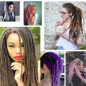 Venta al por mayor, producto en oferta, extensiones <span class=keywords><strong>para</strong></span> productos de cabello negro, máquina de fabricación artificial real, rastas largas de doble punta <span class=keywords><strong>para</strong></span> <span class=keywords><strong>hombres</strong></span> - Product Image 2